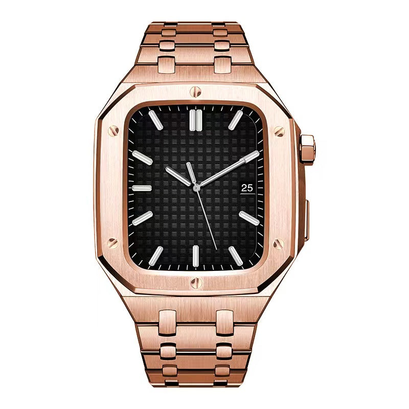 Pro Apple Watch Series 8 7 45mm řemínek k hodinkám z nerezové oceli Řemínek na hodinky Ochranné pouzdro proti pádu Pro Apple Watch Series 8 7 45mm řemínek k hodinkám z nerezové oceli Řemínek na hodinky Ochranné pouzdro proti pádu